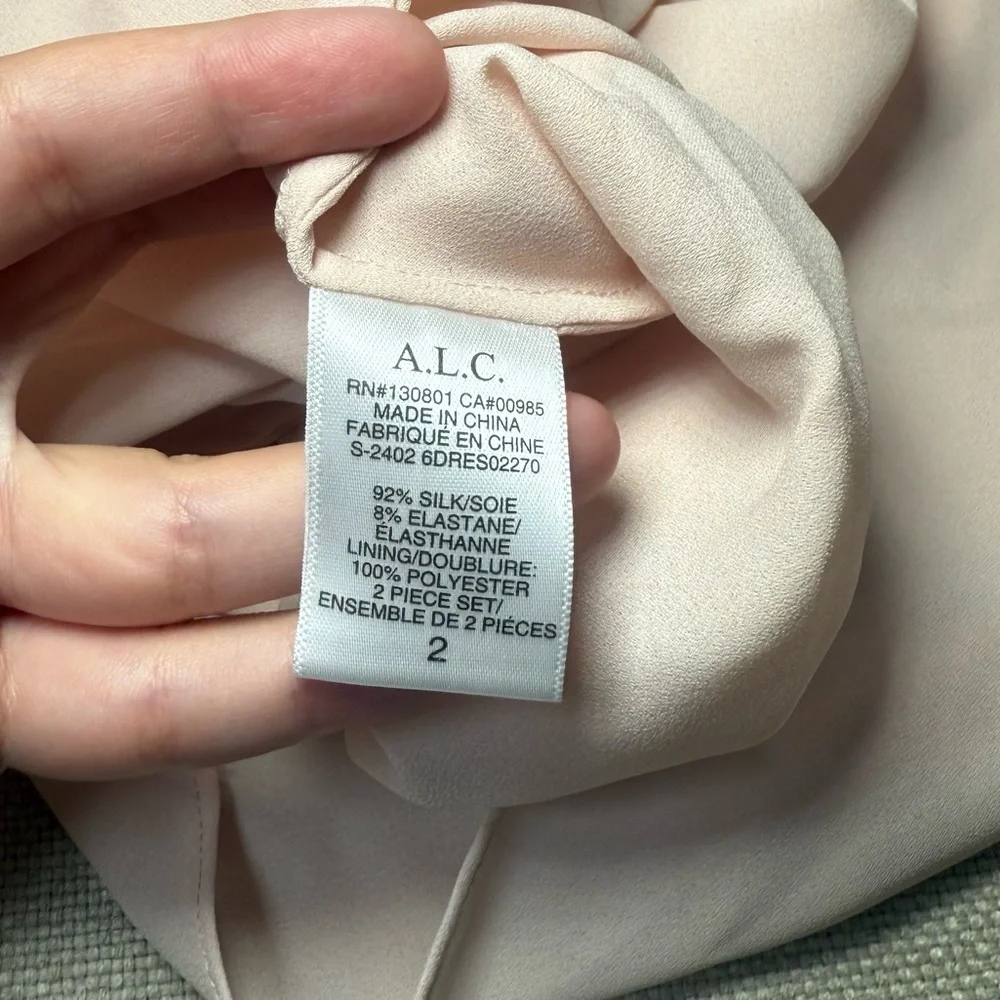 ALC One Shoulder Slip Mini Dress